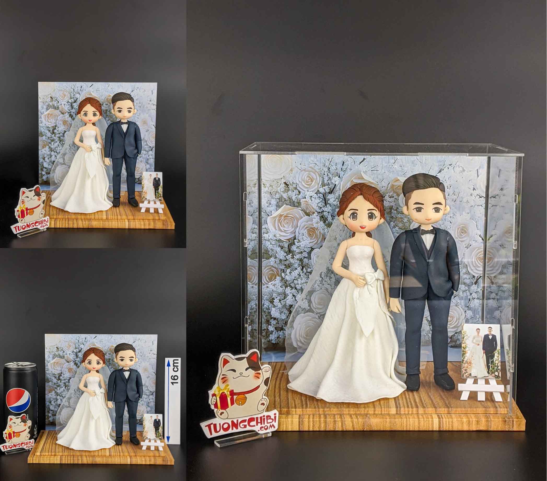 TƯỢNG CHIBI CƯỚI CÔ DÂU CHÚ RỂ