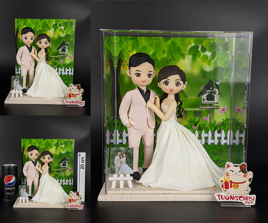 TƯỢNG CHIBI CƯỚI CÔ DÂU CHÚ RỂ