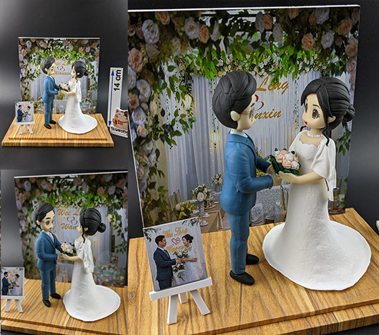 TƯỢNG CHIBI CƯỚI CÔ DÂU CHÚ RỂ