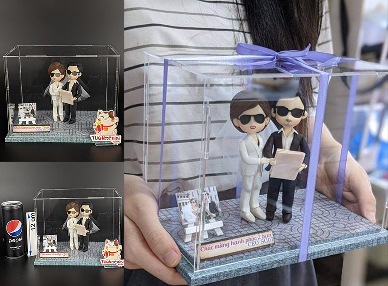 TƯỢNG CHIBI CƯỚI CÔ DÂU CHÚ RỂ