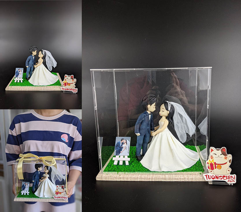 TƯỢNG CHIBI CƯỚI CÔ DÂU CHÚ RỂ