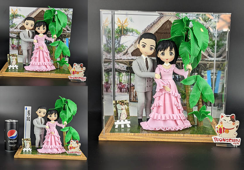 TƯỢNG CHIBI CƯỚI CÔ DÂU CHÚ RỂ