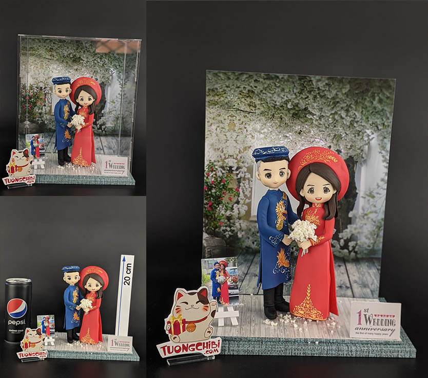 TƯỢNG CHIBI CƯỚI CÔ DÂU CHÚ RỂ