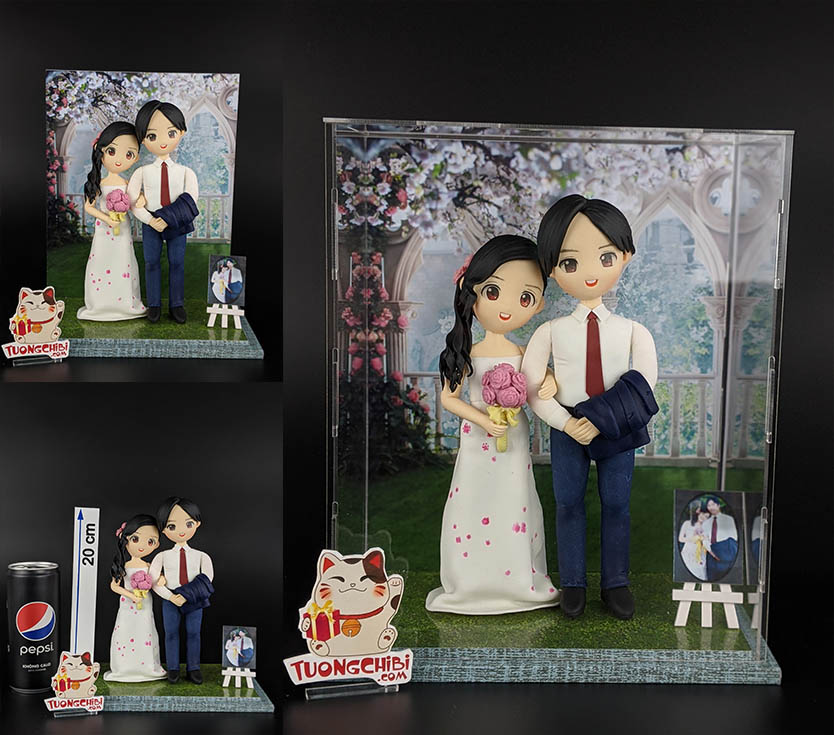 TƯỢNG CHIBI CƯỚI CÔ DÂU CHÚ RỂ