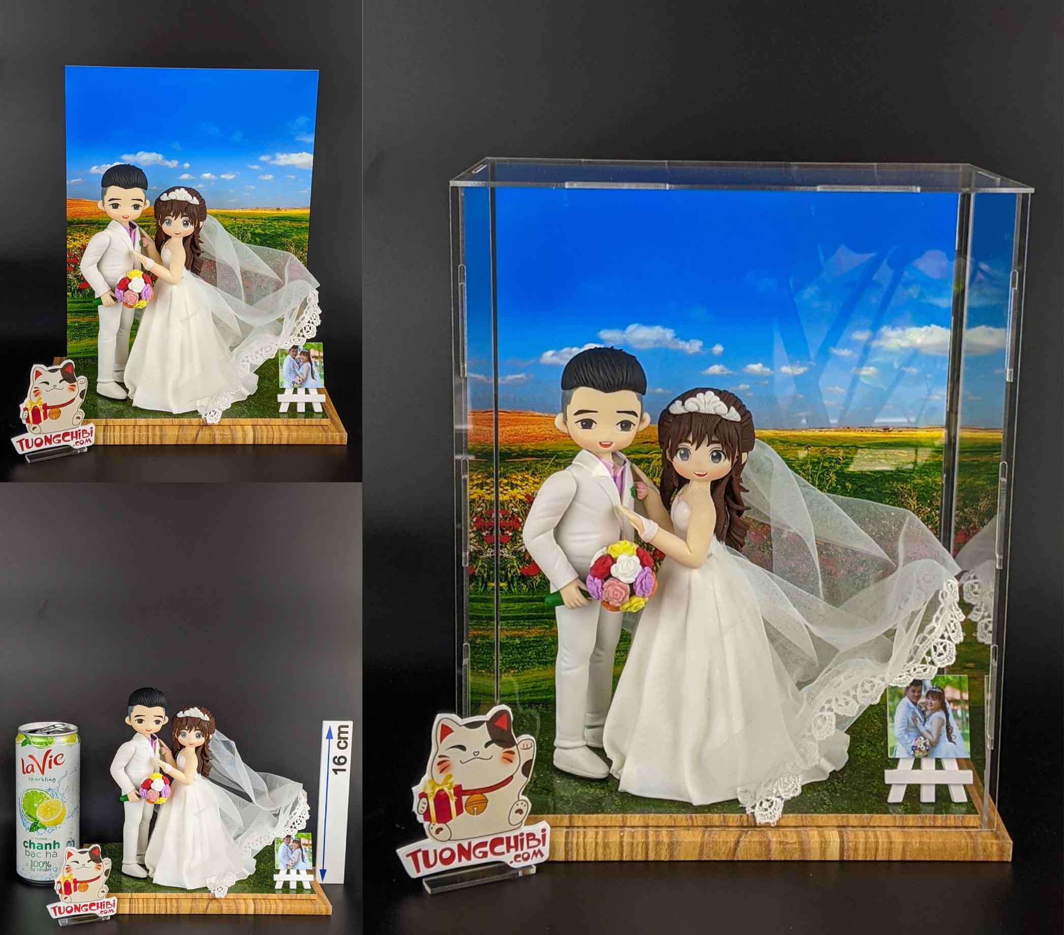 TƯỢNG CHIBI CƯỚI CÔ DÂU CHÚ RỂ