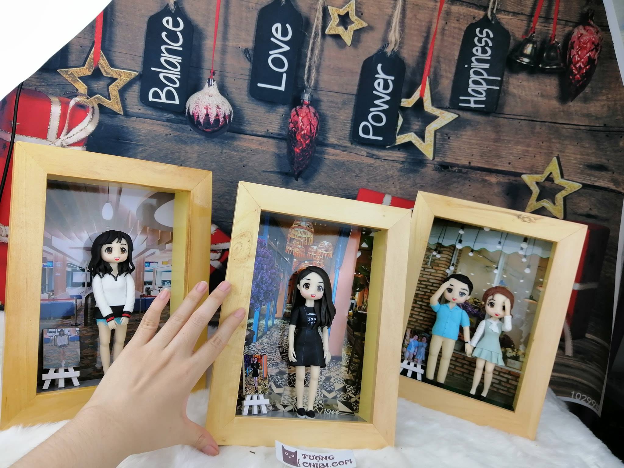Khung tranh tượng chibi, khung tranh 3D, khung tranh đám cưới