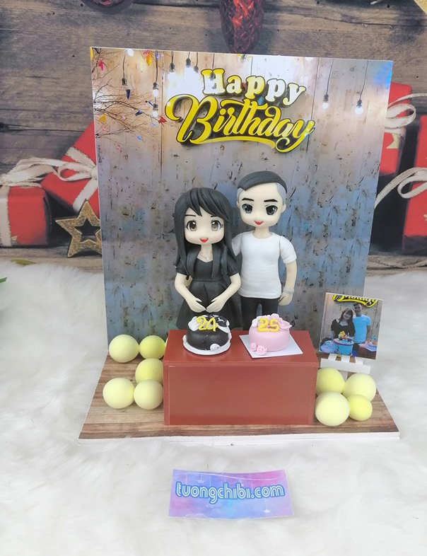 Tượng Chibi Đất Sét - tượng chibi cô dâu chú rể【Mua Ngay】 【Click Ngay】