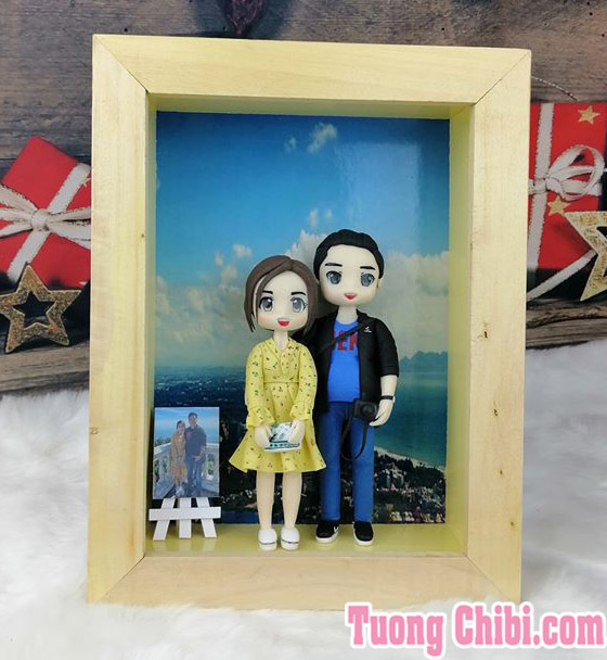 khung tranh gỗ thông 3D