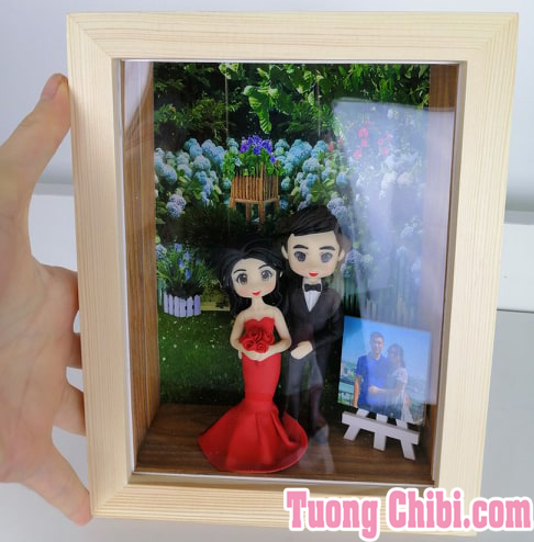 khung tranh gỗ thông 3D