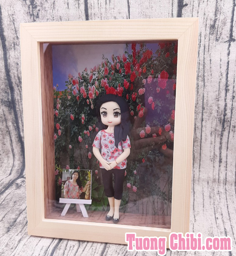 khung tranh gỗ thông 3D