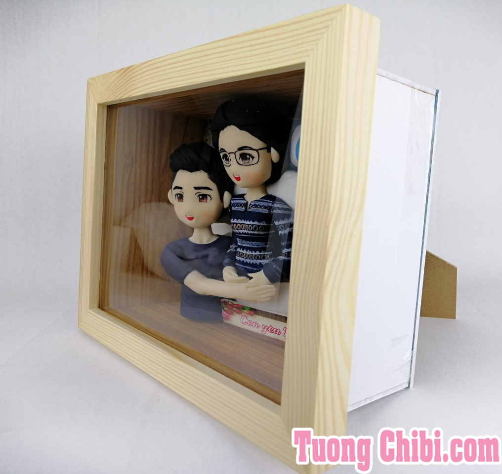 khung tranh gỗ thông 3D