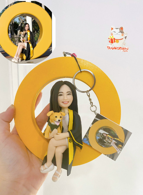 móc khóa tượng chibi, móc khóa theo yêu cầu, móc khóa 3D, quà lưu niệm
